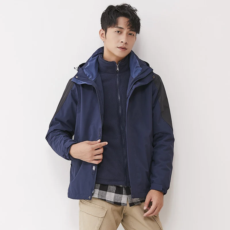 Damen zweilagige Outdoorjacke mit herausnehmbarer Fleece-Innenjacke und winddichter Membran Drune