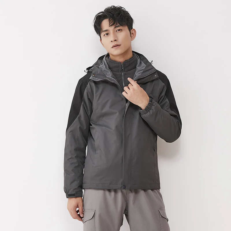 Damen zweilagige Outdoorjacke mit herausnehmbarer Fleece-Innenjacke und winddichter Membran Drune