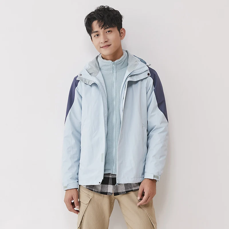 Damen zweilagige Outdoorjacke mit herausnehmbarer Fleece-Innenjacke und winddichter Membran Drune
