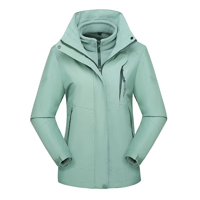 Damen vielseitige Outdoorjacke mit abnehmbarer Fleece‑Innenjacke und winddichter Softshell‑Hülle Drune
