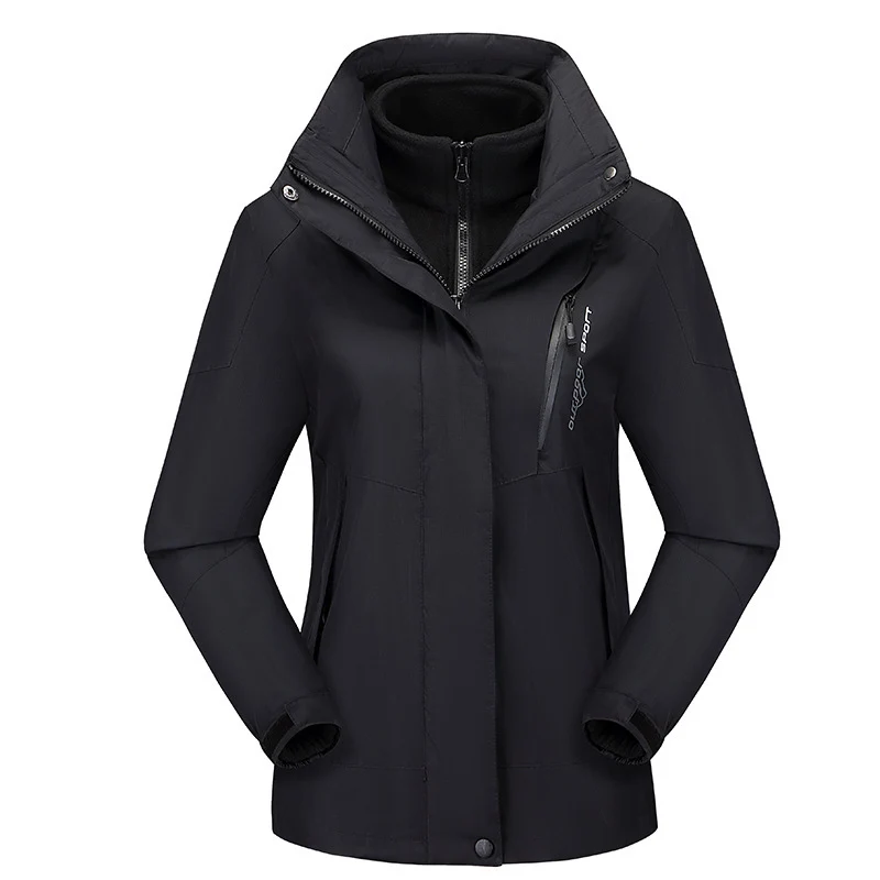 Damen vielseitige Outdoorjacke mit abnehmbarer Fleece‑Innenjacke und winddichter Softshell‑Hülle Drune