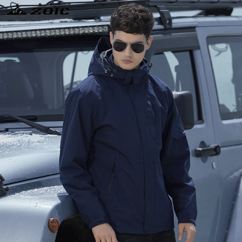 Damen technische Regen- und Freizeitjacke mit verstellbarer Kapuze und Mehrfachtaschen Drune