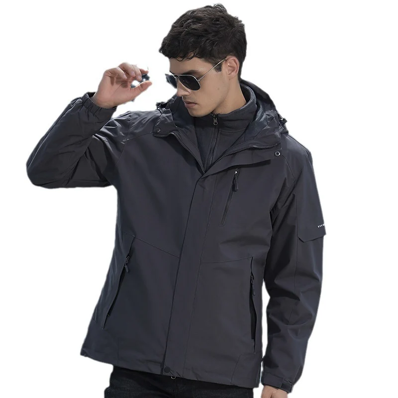 Damen technische Regen- und Freizeitjacke mit verstellbarer Kapuze und Mehrfachtaschen Drune