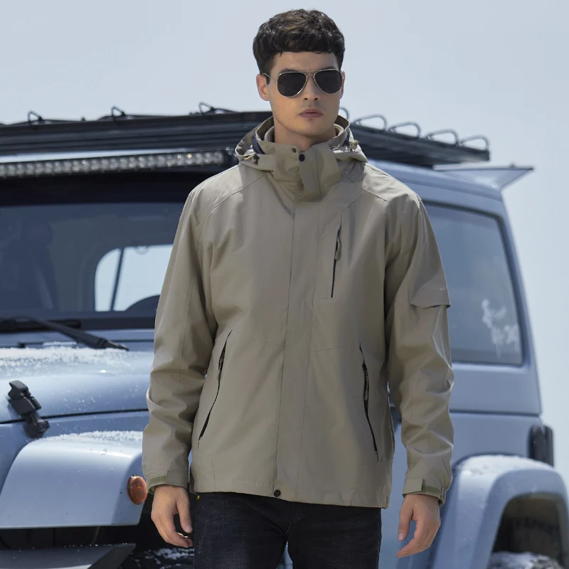Damen technische Regen- und Freizeitjacke mit verstellbarer Kapuze und Mehrfachtaschen Drune