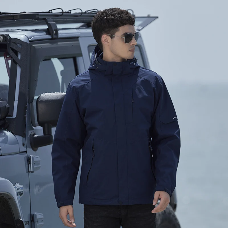 Damen technische Regen- und Freizeitjacke mit verstellbarer Kapuze und Mehrfachtaschen Drune