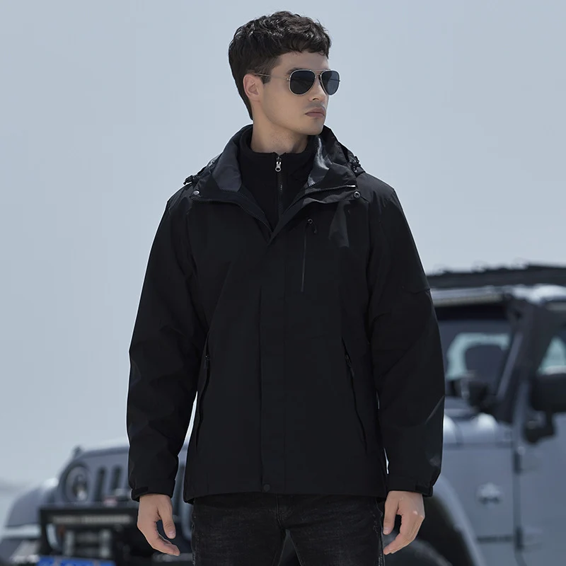 Damen technische Regen- und Freizeitjacke mit verstellbarer Kapuze und Mehrfachtaschen Drune