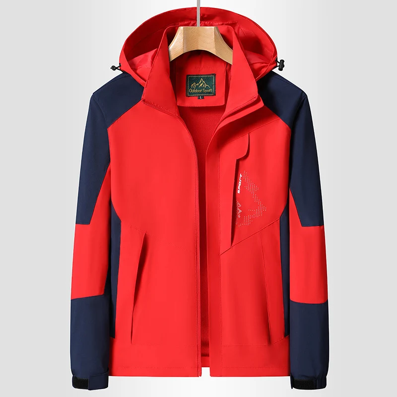 Damen Softshell‑Trekkingjacke mit atmungsaktiver Membran, verstellbarer Kapuze und Colorblock-Design Drune