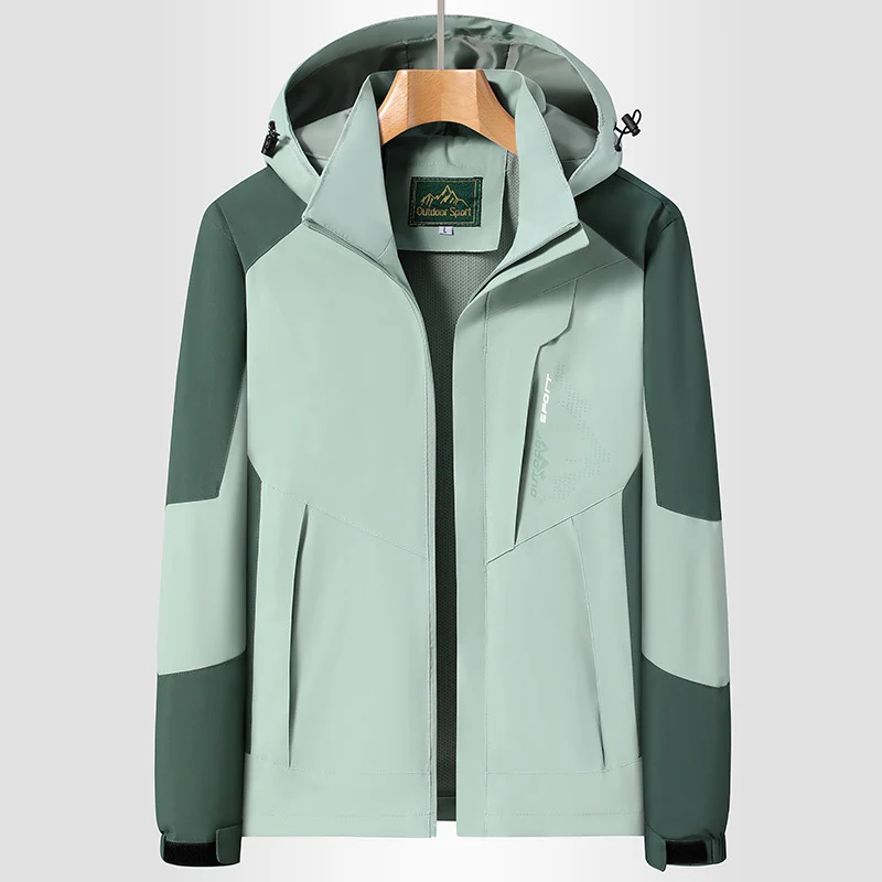 Damen Softshell‑Trekkingjacke mit atmungsaktiver Membran, verstellbarer Kapuze und Colorblock-Design Drune