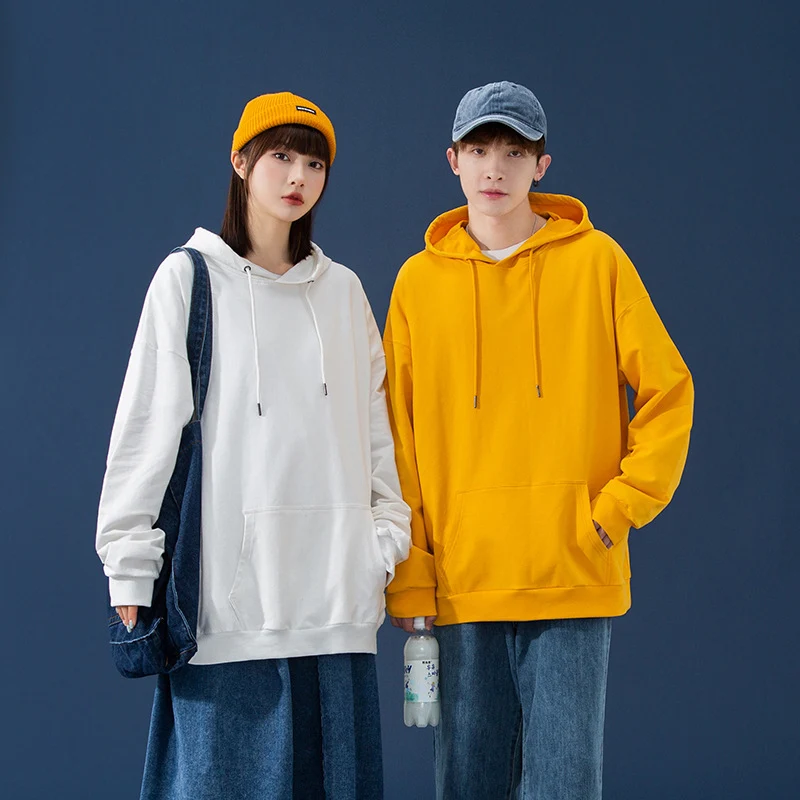 Damen Oversize-Kapuzenpullover mit Kängurutasche, tiefem Schulterfall und verstellbarer Kordel Drune