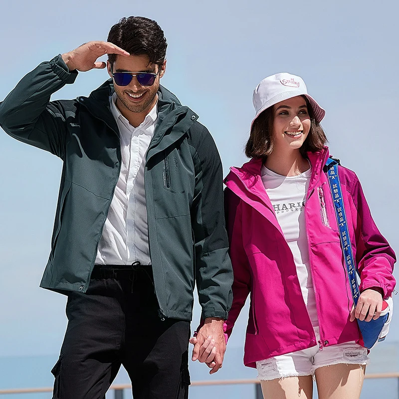 Damen Multifunktionale leichte Outdoor- und Reisejacke mit verstellbarer Kapuze Drune