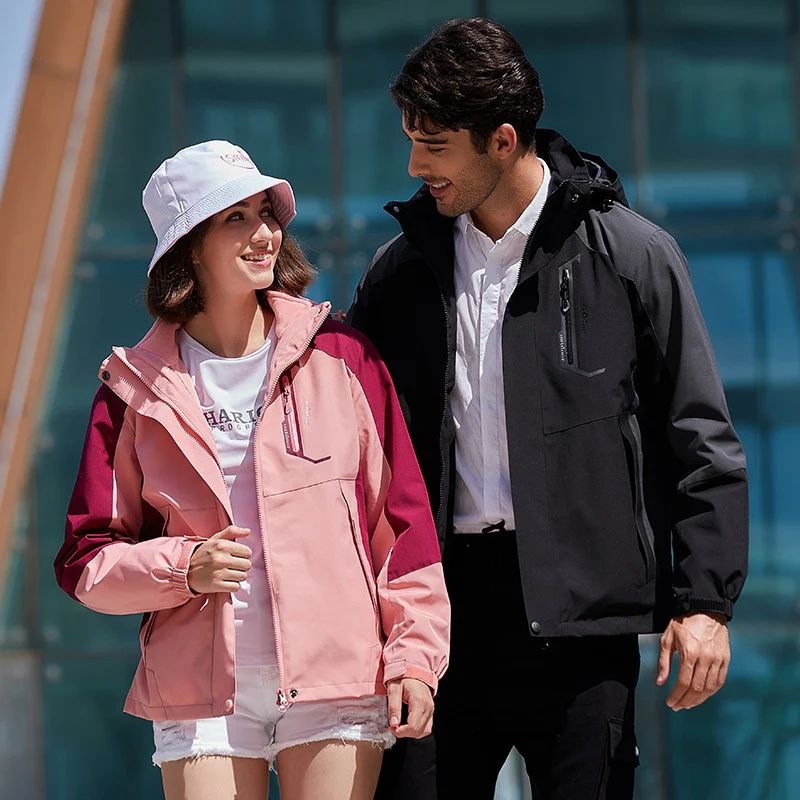 Damen Multifunktionale leichte Outdoor- und Reisejacke mit verstellbarer Kapuze Drune