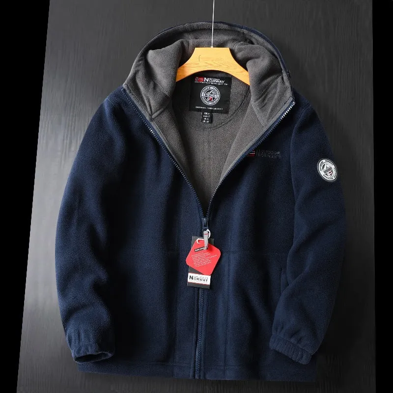 Damen Fleece-Kapuzenjacke mit wärmender Microfleece-Innenlage, durchgehendem Reißverschluss und elastischen Bündchen Drune