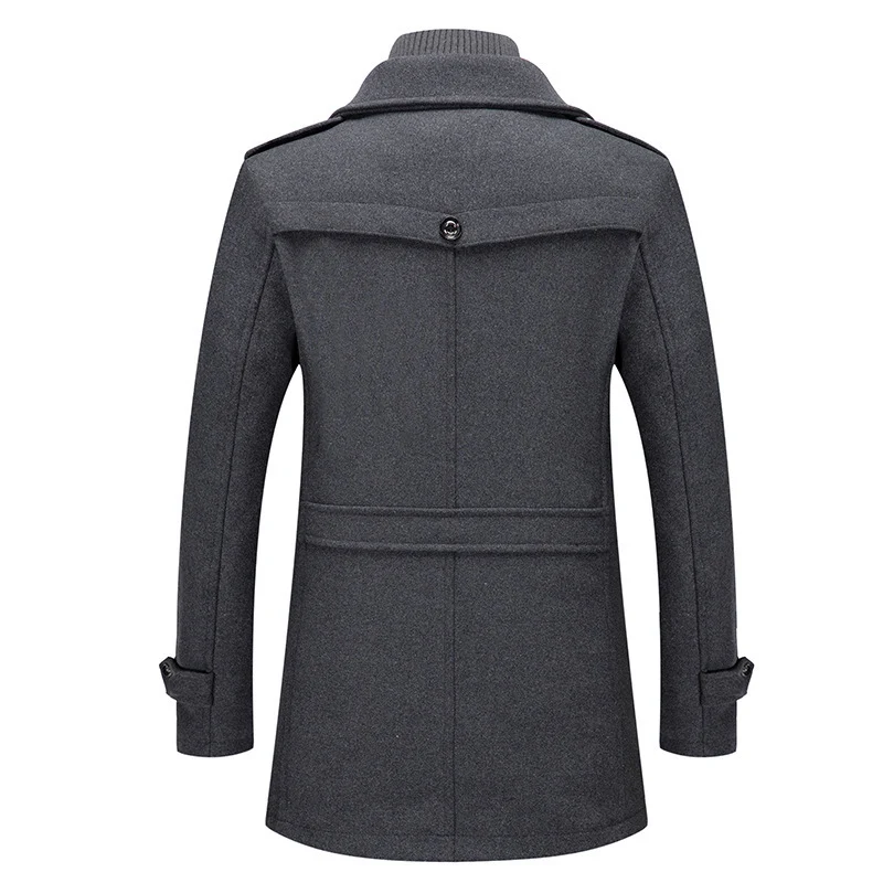 Herren Wollmix-Übermantel mit herausnehmbarer gesteppter Innenjacke Drune