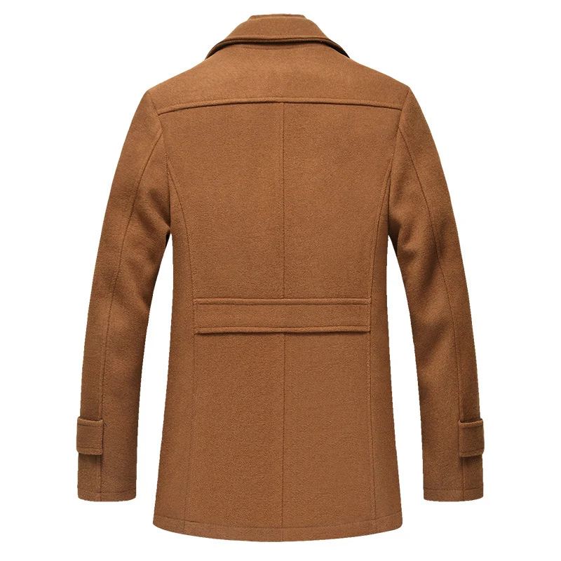 Herren Wollmix-Kurzmantel mit integrierter gesteppter Innenjacke und Hemdkragen Drune