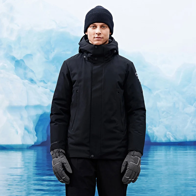 Herren winddichte und atmungsaktive Softshell-Parka mit Kapuze Drune