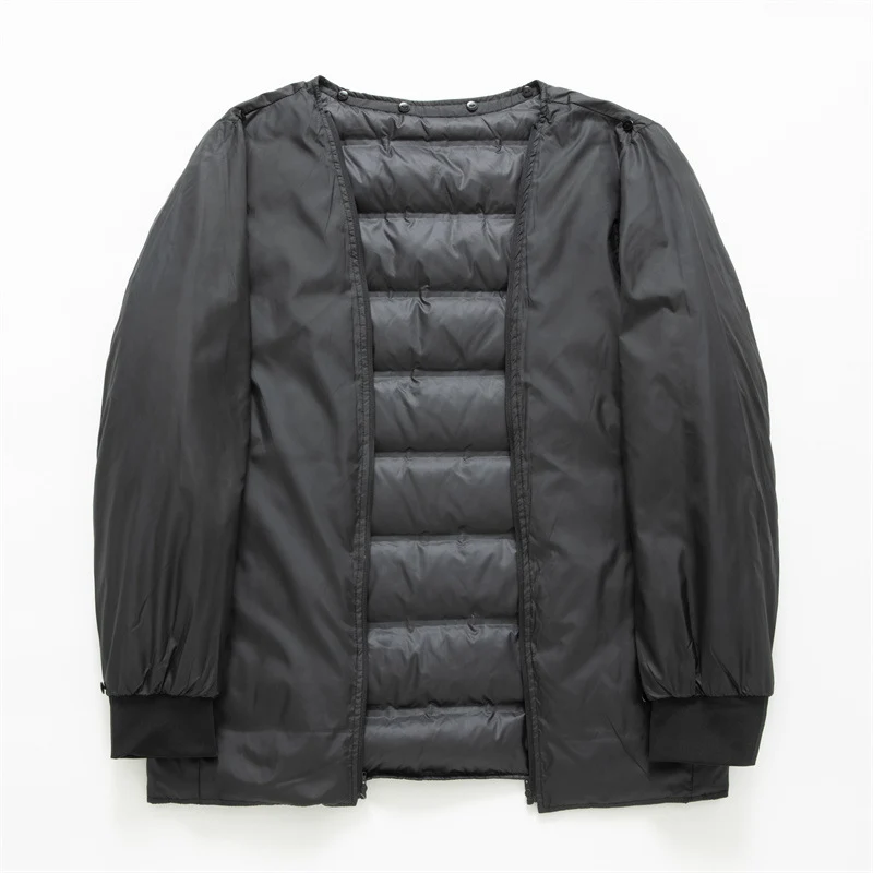 Herren wasserdichter zweilagiger Mantel mit gesteppter Innenjacke und Kapuze Drune