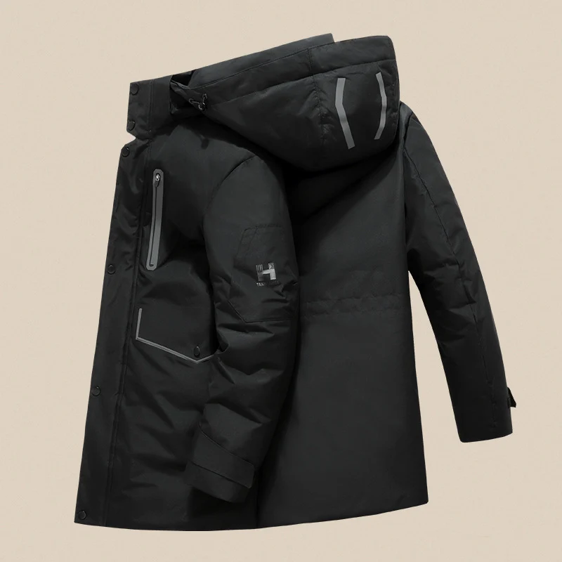 Herren Wasserdichter Thermo-Parka mit Kapuze und winddichter Membran Drune