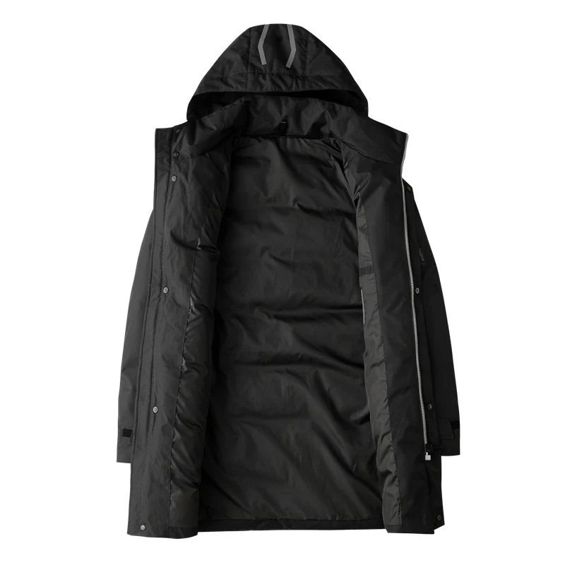 Herren Wasserdichter Thermo-Parka mit Kapuze und winddichter Membran Drune