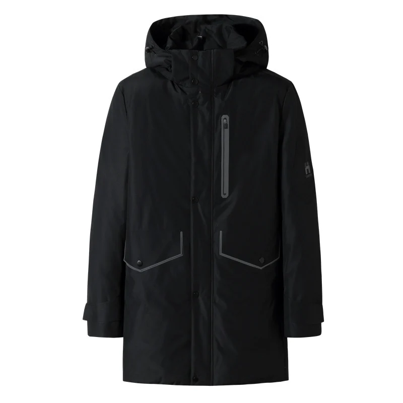 Herren Wasserdichter Thermo-Parka mit Kapuze und winddichter Membran Drune