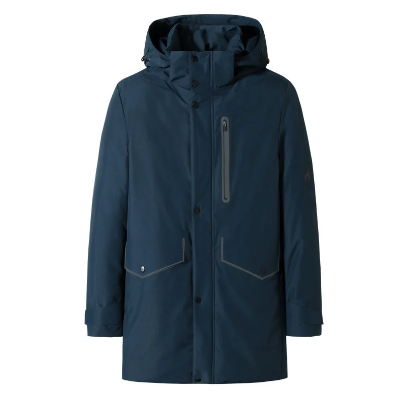 Herren Wasserdichter Thermo-Parka mit Kapuze und winddichter Membran Drune