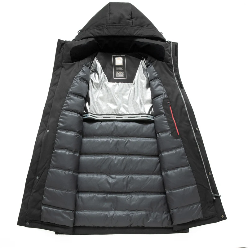 Herren Wasserdichter Steppparka mit Kapuze und Thermofutter Drune