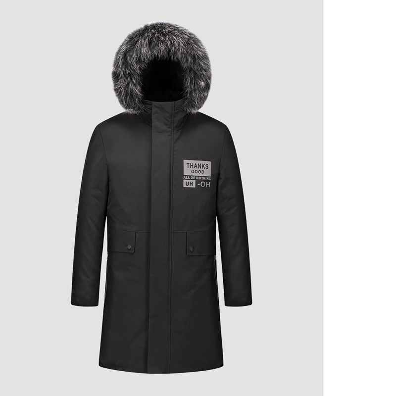 Herren Urbaner Winterparka mit abnehmbarer Kunstfellkapuze, thermoisolierender Steppfutterlage und verdecktem Reißverschluss Drune