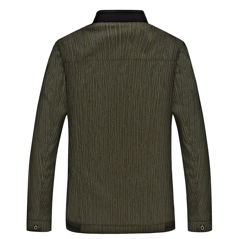 Herren Urbaner Blousonjacke mit feiner Längsstruktur, Stehkragen und verdecktem Reißverschluss Drune