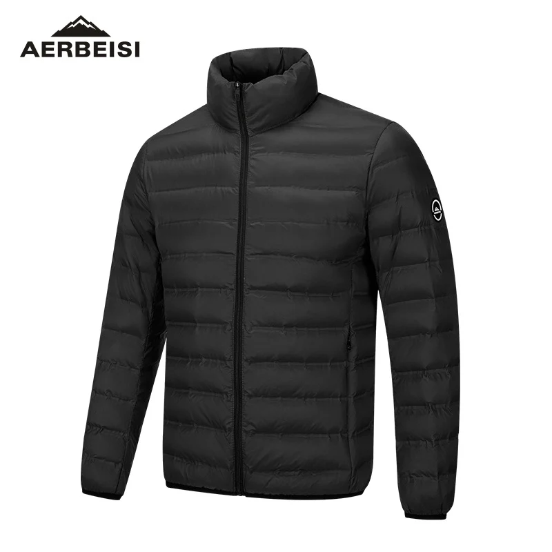 Herren ultraleichte Stepp-Daunenjacke mit Stehkragen Drune