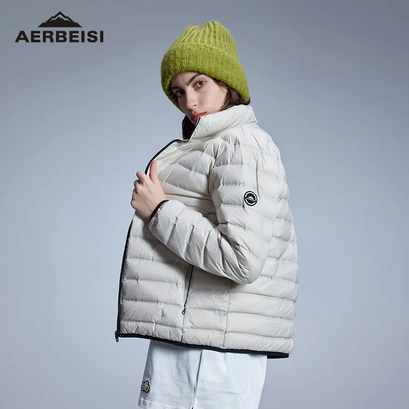 Herren ultraleichte Stepp-Daunenjacke mit Stehkragen Drune