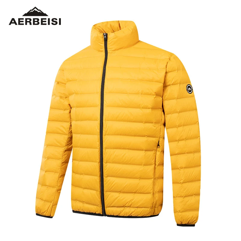 Herren ultraleichte Stepp-Daunenjacke mit Stehkragen Drune