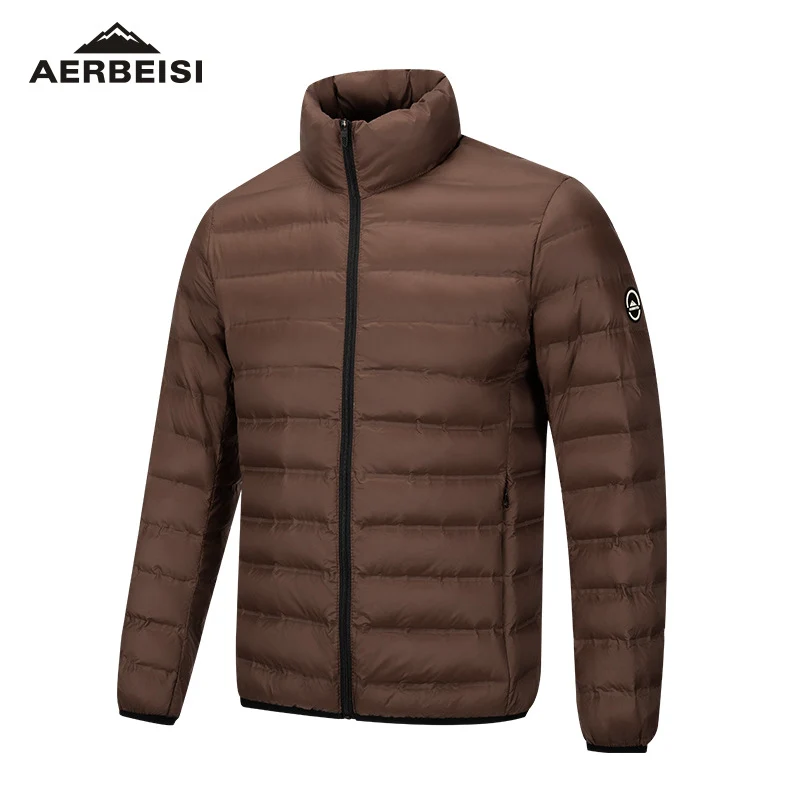 Herren ultraleichte Stepp-Daunenjacke mit Stehkragen Drune