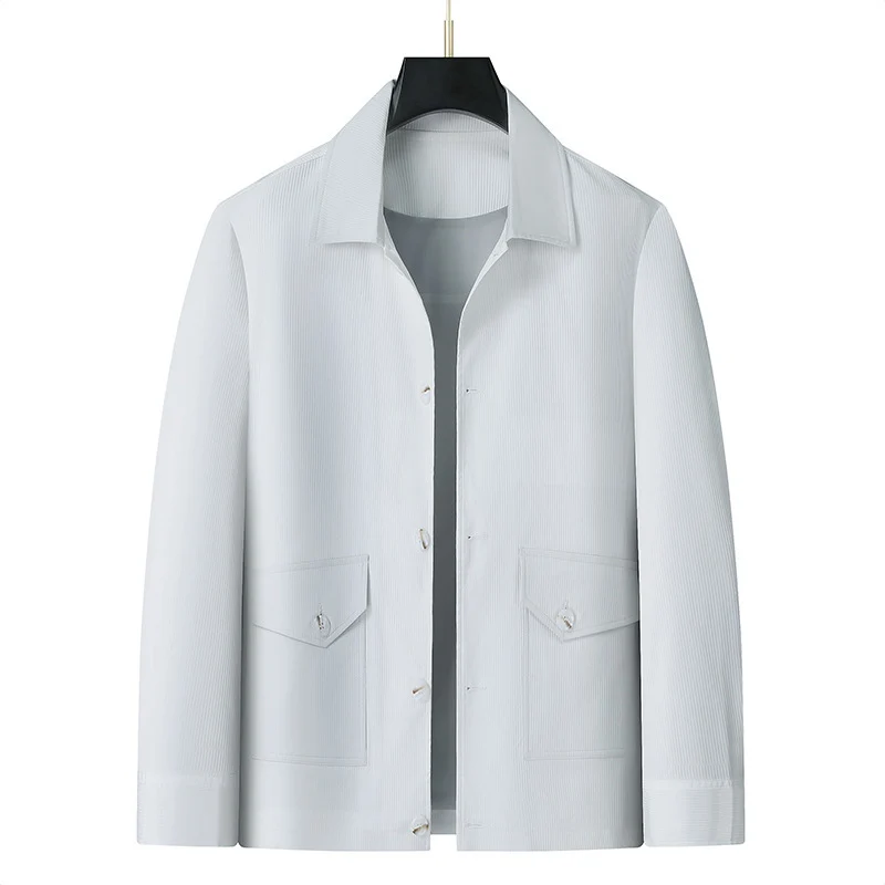 Herren Übergangsjacke im minimalistischen Worker-Stil mit Pattentaschen Drune