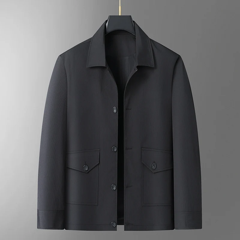 Herren Übergangsjacke im minimalistischen Worker-Stil mit Pattentaschen Drune