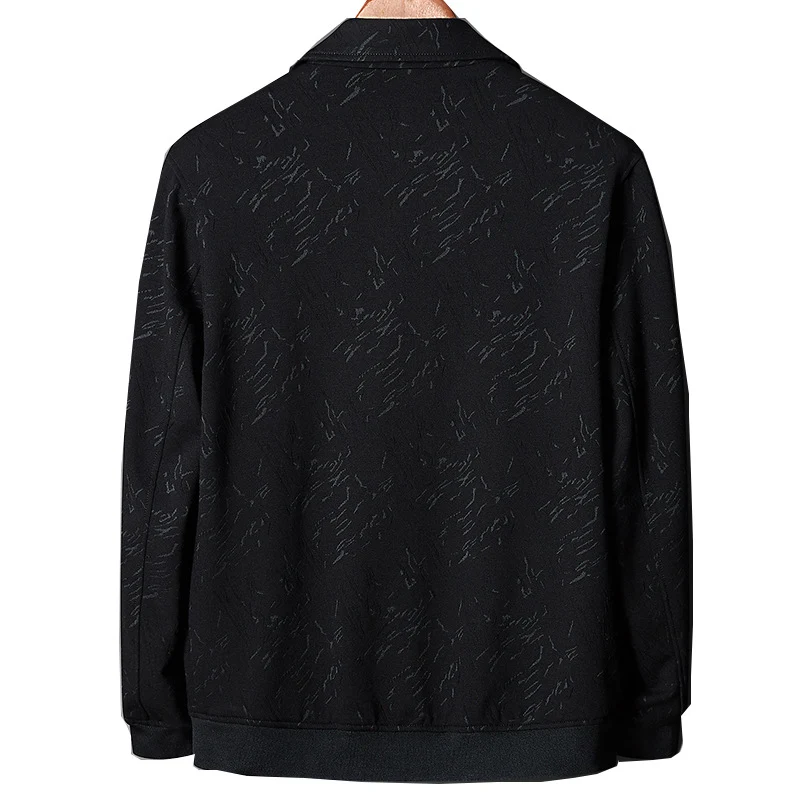 Herren Übergangsjacke im Coach-Stil mit Strukturprint, Druckknopfverschluss und Rippbündchen Drune