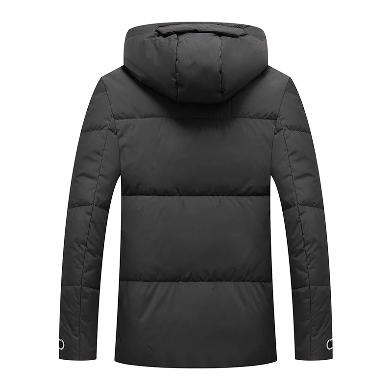 Herren Thermo-Steppjacke mit Daunenmix, winddichter Kapuze und Multifunktions-Taschen Drune