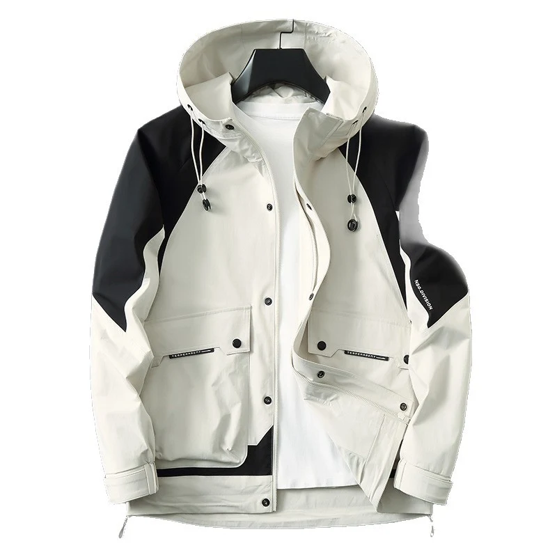 Herren Technische Softshell-Parka mit Kapuze, wasserabweisend und funktionalen Utility-Taschen Drune