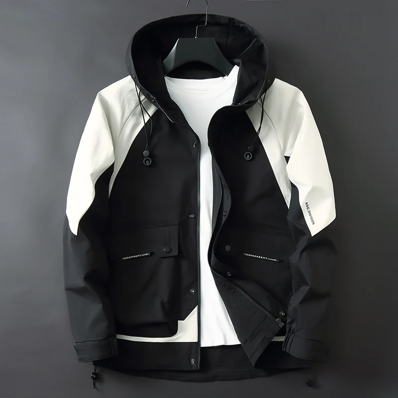 Herren Technische Softshell-Parka mit Kapuze, wasserabweisend und funktionalen Utility-Taschen Drune