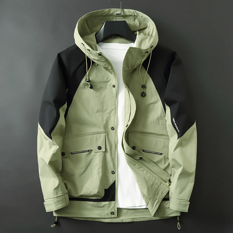 Herren Technische Softshell-Parka mit Kapuze, wasserabweisend und funktionalen Utility-Taschen Drune