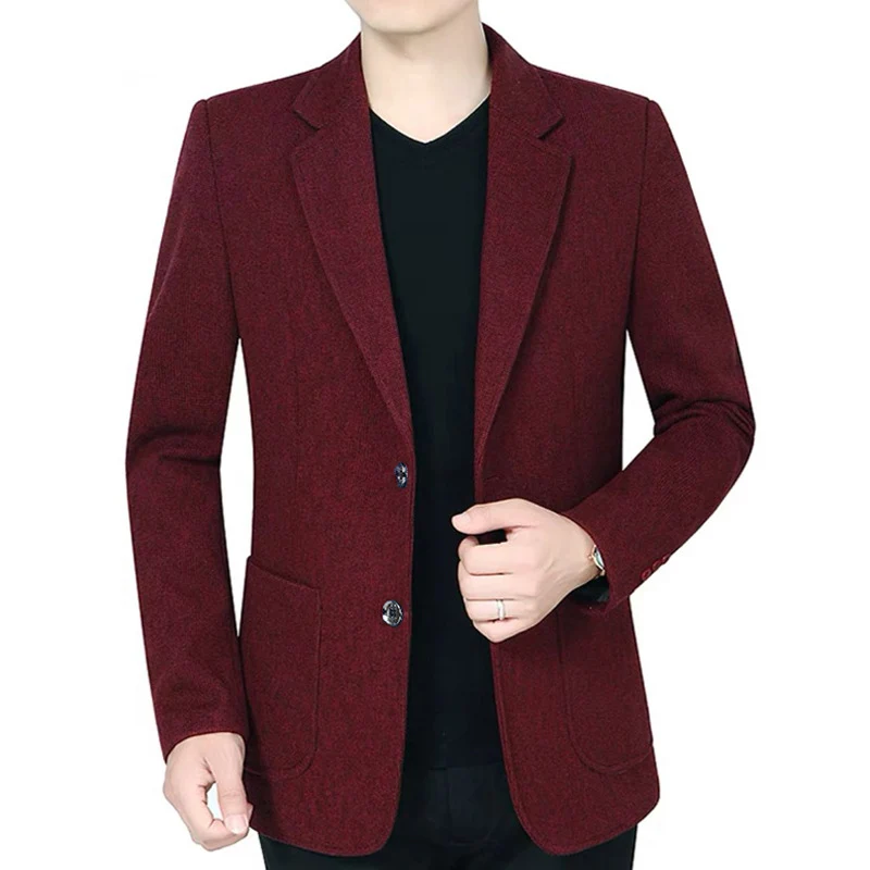 Herren Tailliertes Wollmix-Sakko im Casual-Blazer-Stil mit aufgesetzten Taschen Drune