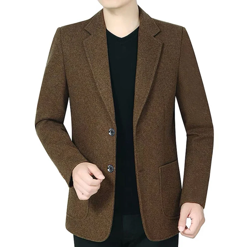 Herren Tailliertes Wollmix-Sakko im Casual-Blazer-Stil mit aufgesetzten Taschen Drune
