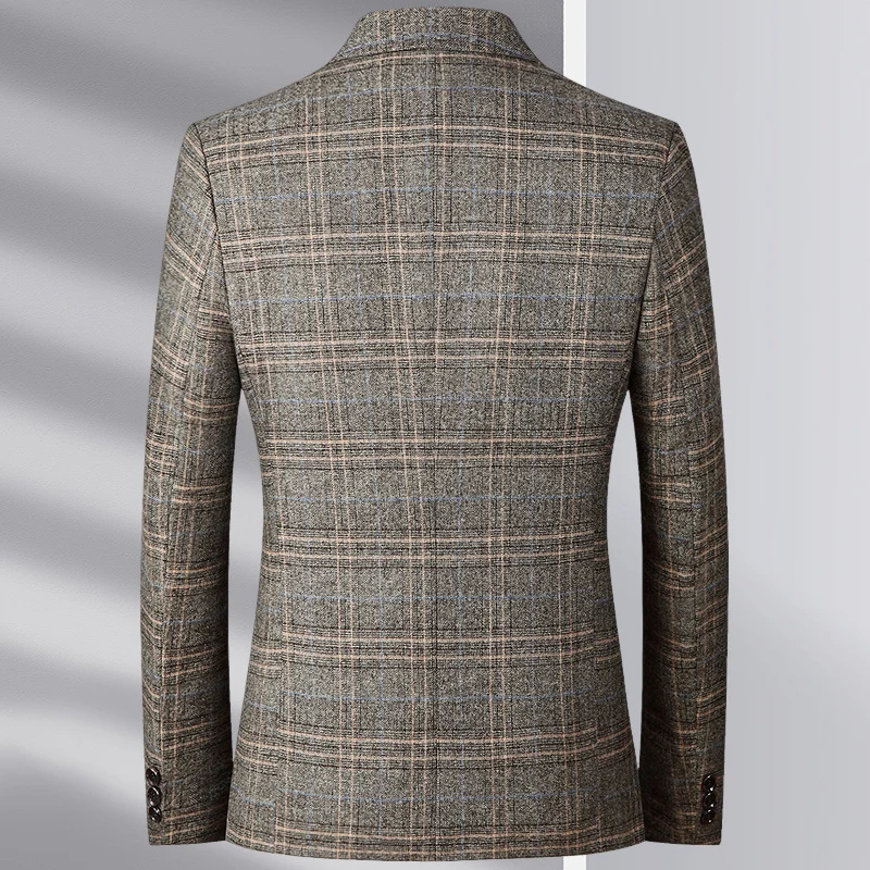 Herren Tailliertes Glencheck-Sakko im Slim-Fit mit aufgesetzten Taschen Drune