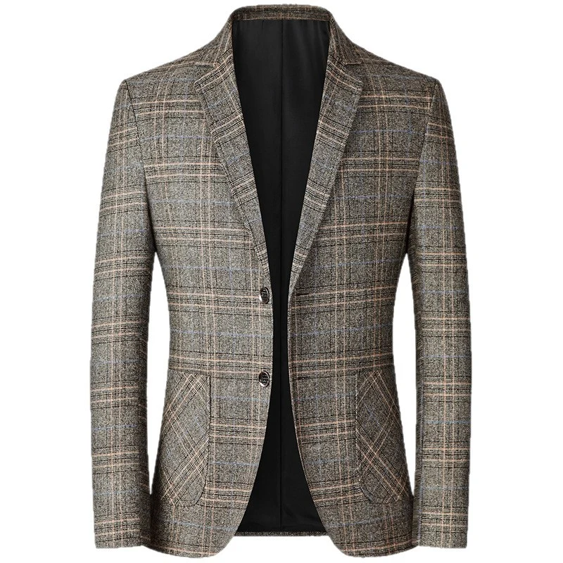 Herren Tailliertes Glencheck-Sakko im Slim-Fit mit aufgesetzten Taschen Drune