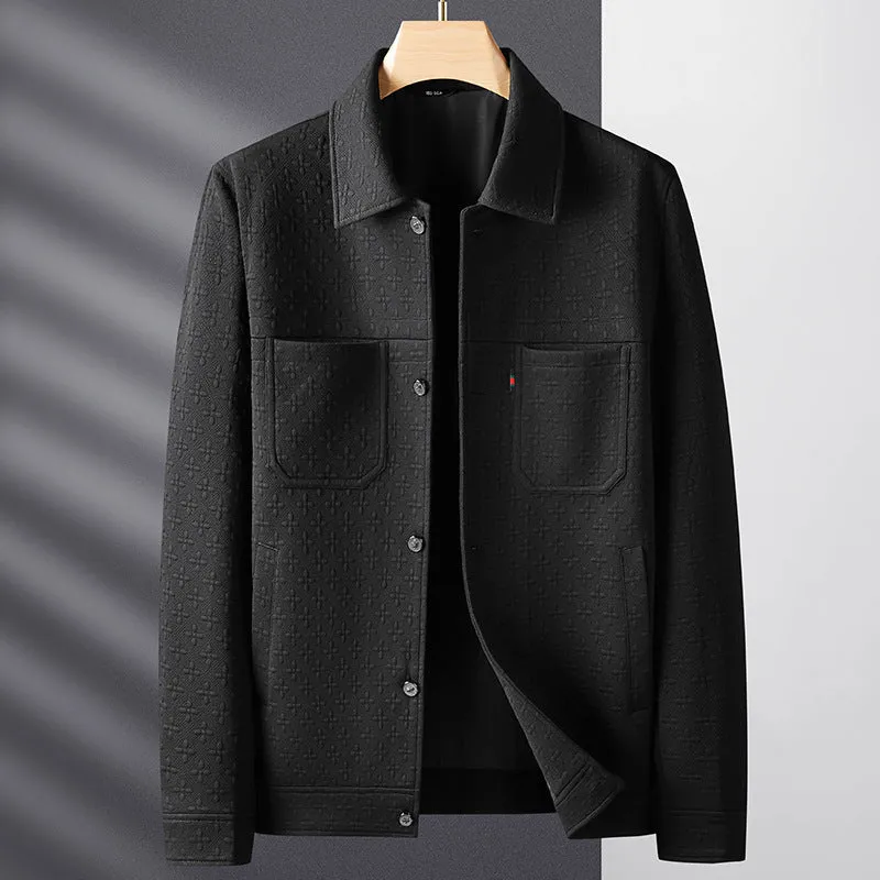 Herren Strukturierte Hemdenjacke mit geprägter Oberfläche und aufgesetzten Brusttaschen Drune