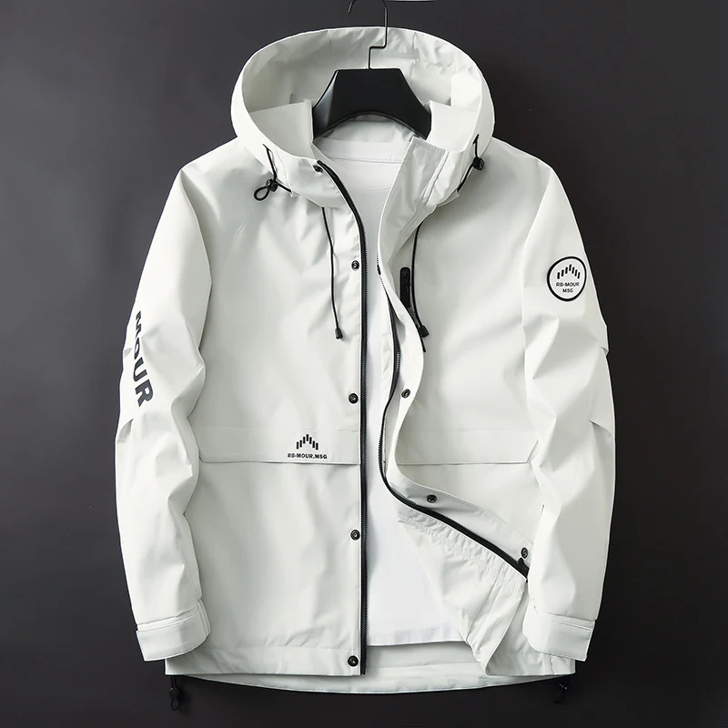 Herren Softshell-Parka mit Kapuze, winddichter und wasserabweisender Membran sowie Logo-Applikationen Drune