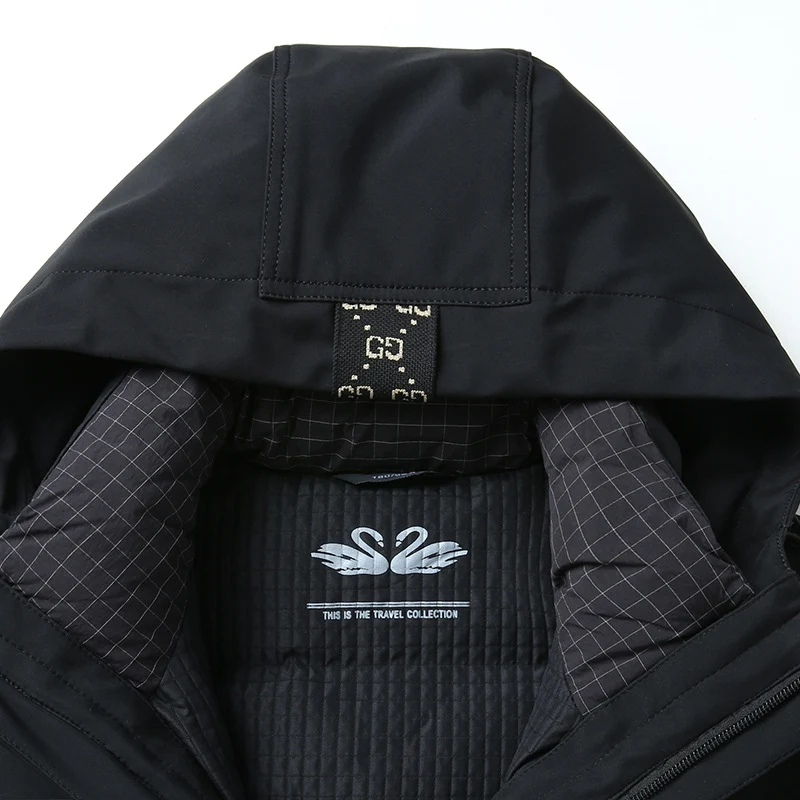 Herren Softshell-Parka mit gesteppter Thermofütterung und Kapuze Drune