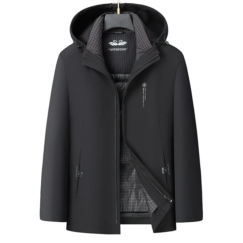 Herren Softshell-Parka mit gesteppter Thermofütterung und Kapuze Drune