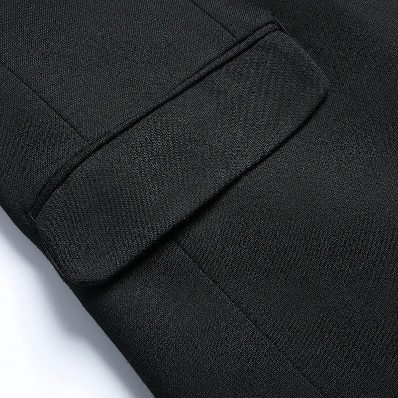 Herren Schmal geschnittenes Business-Sakko aus hochwertigem Wollmix mit leichter Thermofütterung Drune