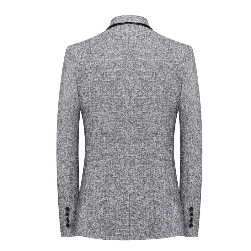Herren Schlankes Struktur-Sakko im Leinen‑Tweed‑Look mit Ein‑Knopf‑Silhouette Drune