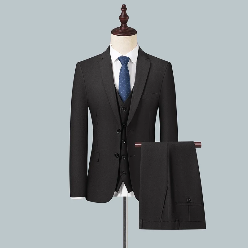 Herren Schlankes Einreihiges Business-Sakko mit Zwei-Knopf-Silhouette Drune