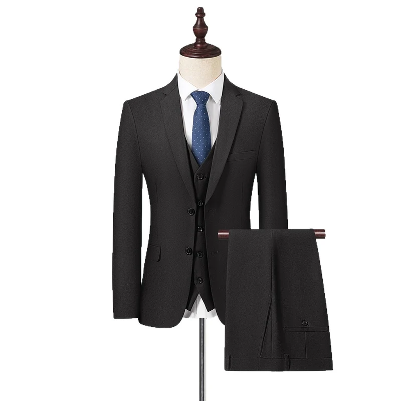 Herren Schlankes Einreihiges Business-Sakko mit Zwei-Knopf-Silhouette Drune